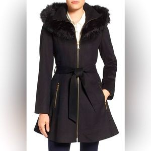 NWOT LAUNDRY BY SHELLI SEGAL WOOL BLEND A-LINE COAT